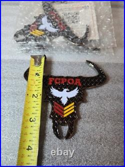 Lot of 4 USS Halsey DDG-97 FCPOA Metal Auto Emblems 3 Sealed 1 Open Military