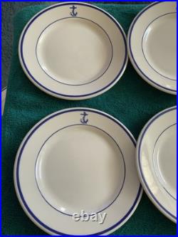 Lot of 6 Vintage Buffalo China US NAVY Fouled Anchor 7 Salad/Dessert Plates