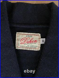 Men's Dehen 1920 Navy Blue Cardigan Sweater size M