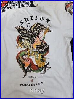 Mens Size L/XL T-shirt Bundle, SALTY CREW, FOX, HOWITZER, SULLEN ART, NWOT, LOT