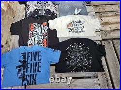 Mens Size L/XL T-shirt Bundle, SALTY CREW, FOX, HOWITZER, SULLEN ART, NWOT, LOT