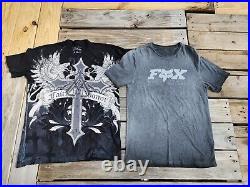 Mens Size L/XL T-shirt Bundle, SALTY CREW, FOX, HOWITZER, SULLEN ART, NWOT, LOT