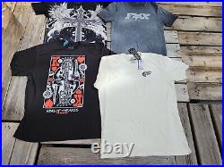 Mens Size L/XL T-shirt Bundle, SALTY CREW, FOX, HOWITZER, SULLEN ART, NWOT, LOT