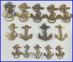 Military Sailor Vintage US Navy Anchor Pin USN Gold Filled 1/20 10k Lot of 14