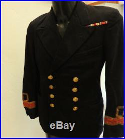 Military WW2 Royal Navy R. N. V. R Tunic Uniform Naval Lieutenant Commander (5151)