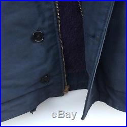 Mint Original Stenciled US Navy N-1 Blue Deck Jacket Vat Dyed Size 36