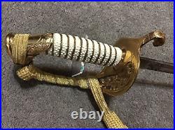 Minty U. S. U. S. C. G. Officer's Sword Hilborn & Hamburger NY + Scabbard U. S. C. G