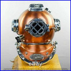 Morse Antique Copper Scuba Boston Divers Diving Helmet US Navy Mark Deep Diver