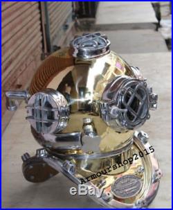 Morse U. S Navy Diving Helmet Vintage Solid Brass & Aluminium Full Size