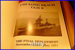NAVY USS LONG BEACH CGN-9 Final Farewell Cruise Tour Book 1994 RARE Nuclear Nice