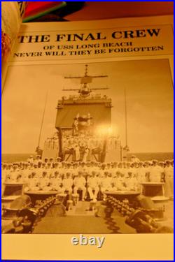 NAVY USS LONG BEACH CGN-9 Final Farewell Cruise Tour Book 1994 RARE Nuclear Nice
