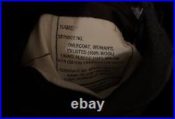 NEW 16R U. S. Navy Woman's Enlisted Jacket Black 100% Wool Overcoat Coat