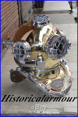 NEW DECORATIVE Brass Solid Antique Divers Diving Helmet U S Navy Mark V GIFT