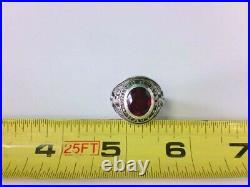 NICE Vintage United States Navy Eagle Sterling Silver Ruby Ring. BUY NOW