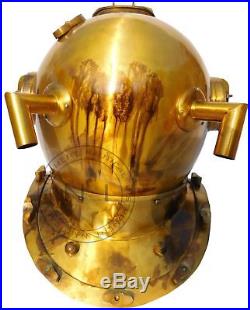 Nautical 18'' U. S Navy Diving Helmet Mark V Glass Vintage Home Decorative Item