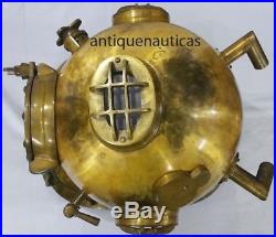 Nautical Anchor Engineering Deep Sea Divers Helmet U. S. Navy Diving Helm 42cm ht