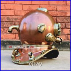 Nautical Boston scuba 18 Diving Divers Helmet with black wooden base decorative