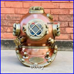 Nautical Boston scuba 18 Diving Divers Helmet with black wooden base decorative