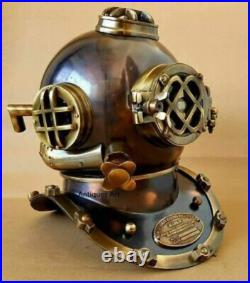 Nautical Handcrafted Antique Style Brown color Diving Divers Helmet Designer New
