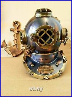 Nautical Handcrafted Antique Style Brown color Diving Divers Helmet Designer New