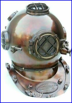 Nautical Maritime Black Antique U S Navy Mark V Collectible Decor Diving Helmet