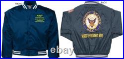 Naval Weapons Station Yorktown-vaembroidered Satin Jacket Officially Licensed