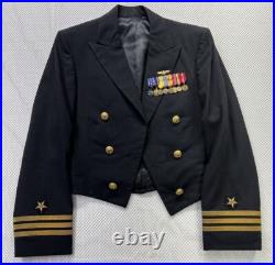 Navy Dress Uniform Jacket Dress Mens Wool mix Davis Clothing Co Medals Insignia