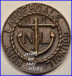Navy League Of The United States Fort Lauderdale Council Brass Disc Fl Navy League Of The United States Fort Lauderdale Council Brass Disc Fl