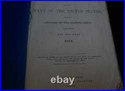 Navy Register United States Year 1853 Washington'C Alexander, Printer' Sting B