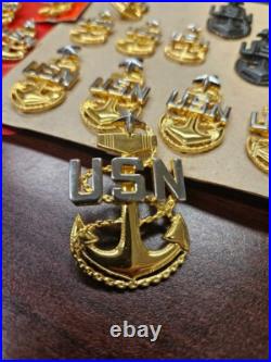 Navy Senior Chief Collar Device Lot, Senior Chief Chain, E8