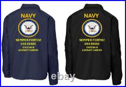 Navy Uss Essex Cv/cva-9 Carriercoaches Jacket. Navy Official License Navy Uss Essex Cv/cva-9 Carriercoaches Jacket. Navy Official License
