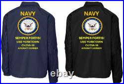 Navy Uss Essex Cv/cva-9 Carriercoaches Jacket. Navy Official License Navy Uss Essex Cv/cva-9 Carriercoaches Jacket. Navy Official License