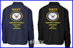 Navy Uss Florida Bb-30 Battleship Coaches Jacket. Navy Official License