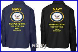 Navy Uss Florida Bb-30 Battleship Coaches Jacket. Navy Official License