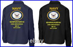 Navy Uss Florida Bb-30 Battleship Coaches Jacket. Navy Official License