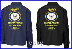 Navy Uss Florida Bb-30 Battleship Coaches Jacket. Navy Official License