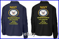 Navy Uss Florida Bb-30 Battleship Coaches Jacket. Navy Official License