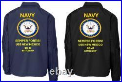 Navy Uss Florida Bb-30 Battleship Coaches Jacket. Navy Official License