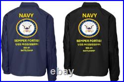 Navy Uss Florida Bb-30 Battleship Coaches Jacket. Navy Official License