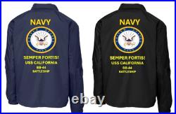 Navy Uss Florida Bb-30 Battleship Coaches Jacket. Navy Official License