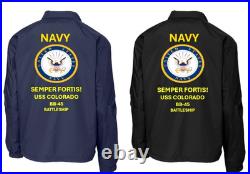 Navy Uss Florida Bb-30 Battleship Coaches Jacket. Navy Official License