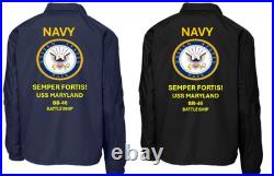 Navy Uss Florida Bb-30 Battleship Coaches Jacket. Navy Official License