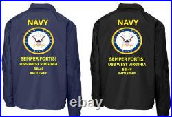 Navy Uss Florida Bb-30 Battleship Coaches Jacket. Navy Official License