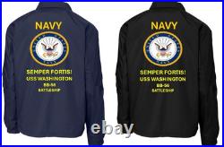 Navy Uss Florida Bb-30 Battleship Coaches Jacket. Navy Official License