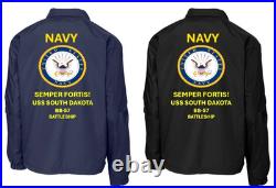 Navy Uss Florida Bb-30 Battleship Coaches Jacket. Navy Official License