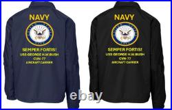 Navy Uss John C. Stennis Cvn-74 Carriercoaches Jacket. Navy Official License