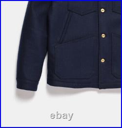 New! Dehen 1920 X Ship John Sz L Navy Blue Wool Hopkins Jacket Coat. Made In USA