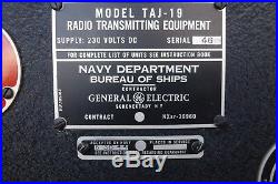 New In Crate 1943 WW II Aircraft Carrier TAJ-19 US Navy Ship Radio Transmitter