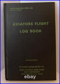 New Vintage U. S. Navy Aviators Flight Log Book Unused Excellent Condition