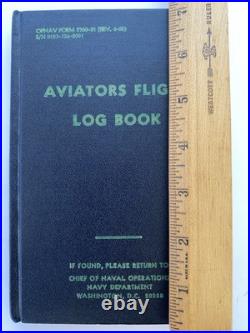 New Vintage U. S. Navy Aviators Flight Log Book Unused Excellent Condition
